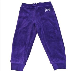 Juicy Couture 90's Retro Style Purple Joggers Girl's Size 18 Months